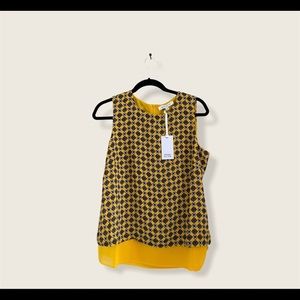 Rose and Olive Sleeveless Blouse